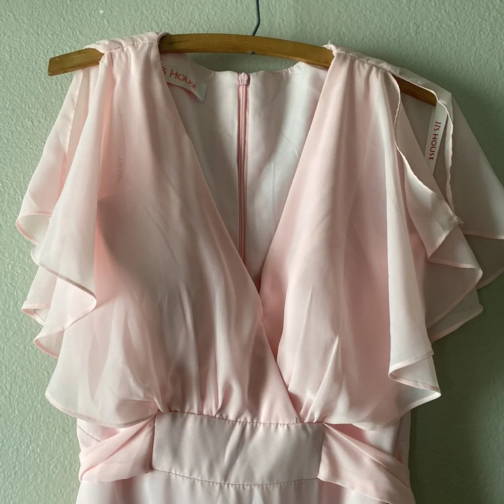 JJ’s House A-Line V-neck Floor-Length Chiffon Bridesmaid Dress - Picture 8 of 13